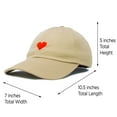 thumbnail image 3 of DALIX Pixel Heart Hat Womens Dad Hats Cotton Caps Embroidered Valentines Khaki, 3 of 7