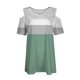 thumbnail image 5 of Fiudx Camisas para Mujer Blusa de Manga Corta con Hombros Descubiertos y Estampado Cómoda Informal para Mujer a La Moda, 5 of 6
