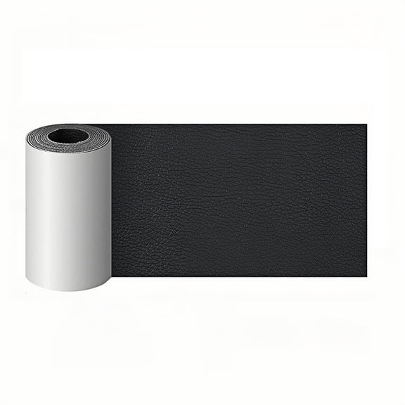3x60 Inch Leather Repair Patch, Car Leather Seat Repair Sticker, Leather Repair Tape, Self Adhesive Waterproof Patch Kit for Car Seat,Couch,Boat Seat,Chair (Black)