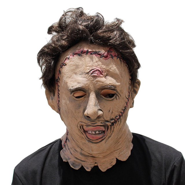 Máscara de látex para cosplay con motosierras para Halloween, carnaval y pascua