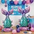 thumbnail image 4 of 2PCS Large Mermaid Tail Balloons, Mermaid Decorations for Summer Beach Birthday Under the Sea Ocean Theme Party Supplies, Standing Foil Balloons 48 Inch, 4 of 7
