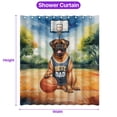 thumbnail image 5 of Happy Father's Day Bullmastiff Playing Basketball with Best Dad Jersey Shower Curtain Dog Lover Waterproof Bathroom Bathtub Curtain - 13006, 5 of 5