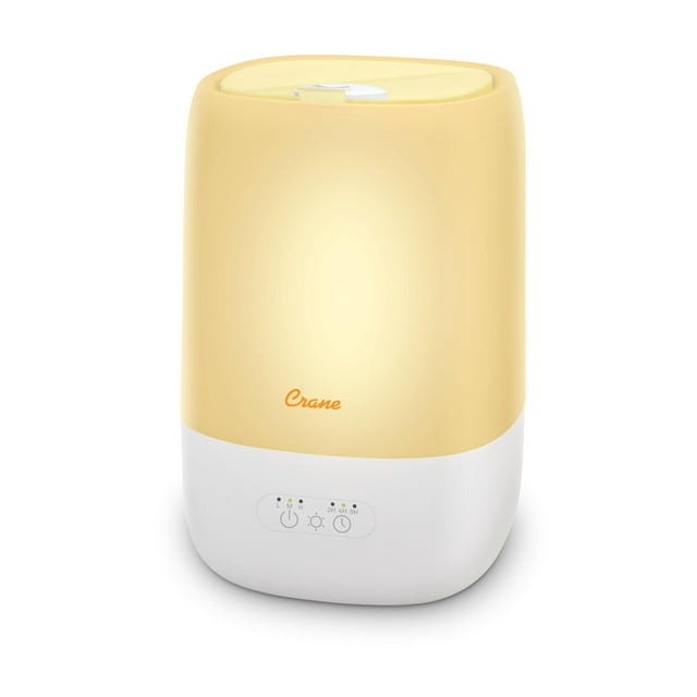 Humidificador Crane ultrasilencioso 3 en 1 para bebé de 3,78 L con luz