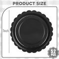 thumbnail image 2 of 52 piezas de platos de papel negro con bordes festoneados para postre - Platos de pastel negros desechables - Suministros para fiesta de cumpleaños, boda, fiesta, 2 of 4