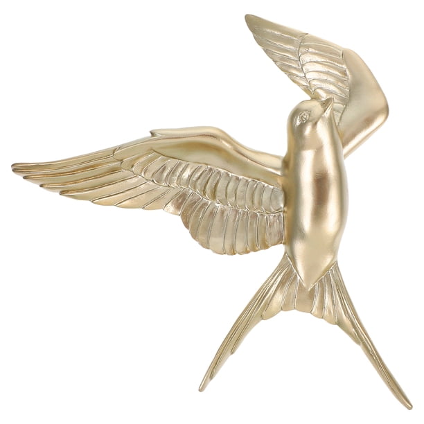 Adorno colgante de pájaro, escultura de pared 3D, escultura de pájaro, artesanía de resina, decoración de pared para el hogar, sala de estar, decoración artística de fondo.