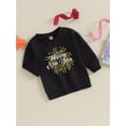 thumbnail image 3 of Suealasg Kids Girls Boys 2024 New Years Sweatshirts Little Girls Boys Long Sleeve Crewneck Letter Print Pullover Tops 1T 2T 3T 4T 5T Child Casual Spring Clothes, 3 of 8