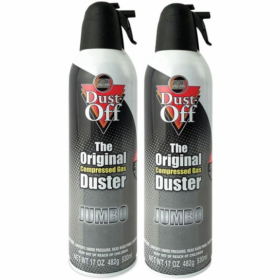 Dust-Off DPSJMB2 17 oz. Can Disposable Compressed Air Duster (2/Pack)