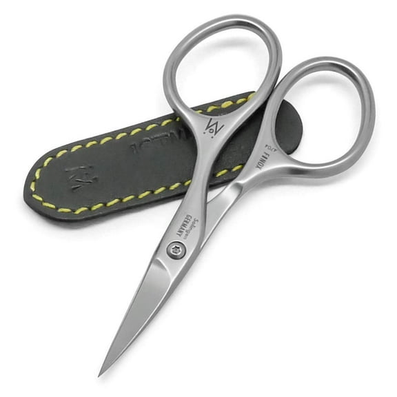 GERMANIKURE Professional Nail Scissors - FINOX High Carbon Stainless Steel Manicure Tools with Leather Case - Handcrafted in Solingen, Germany
