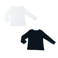 thumbnail image 2 of Kidsy Boys Solid Colors Peruvian Cotton T-Shirt – Long Sleeve, Crewneck – Snow, 3, 2 of 2