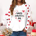 thumbnail image 2 of vigerkar Women's Long Sleeve Graphic Tshirts Valentines Print Crew Neck Casual Tee Tops (White, L), 2 of 9