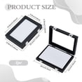 thumbnail image 2 of PU Leather Gemstone Display Box 7x5.4x1.3 inch Rectangle Gemstone Storage Box Black Jewelry Box Show Case Organizer with Clear Top Clasp Lid, 2 of 5