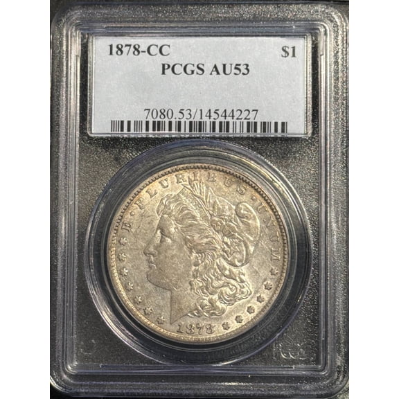 1878 CC Morgan Silver Dollar PCGS AU-53