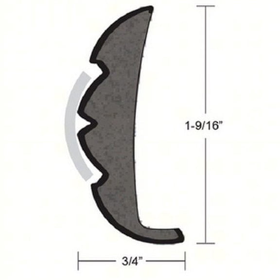 Taco V219959WHC50D V219959WHC50D; Rigid Vinyl Flex Core Rub Rail White 1-9/16 50 Foot