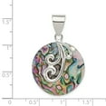 thumbnail image 2 of Sterling Silver Round Abalone Pendant (39 X 25) Made In China qp1311, 2 of 2