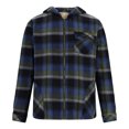 thumbnail image 3 of Xysaqa Full Zip Up Hoodies for Men Fleeces Lined Plaid Flannel Shirt Jacket Hooded Sweatshirt Warm Winter Coat for Mens S-3XL, 3 of 5