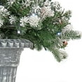 thumbnail image 5 of 2 ft. Pre-Lit Feel Real® Artificial Porch Bush, Green, Snowy Sheffield Spruce, Flocked, 5 of 5
