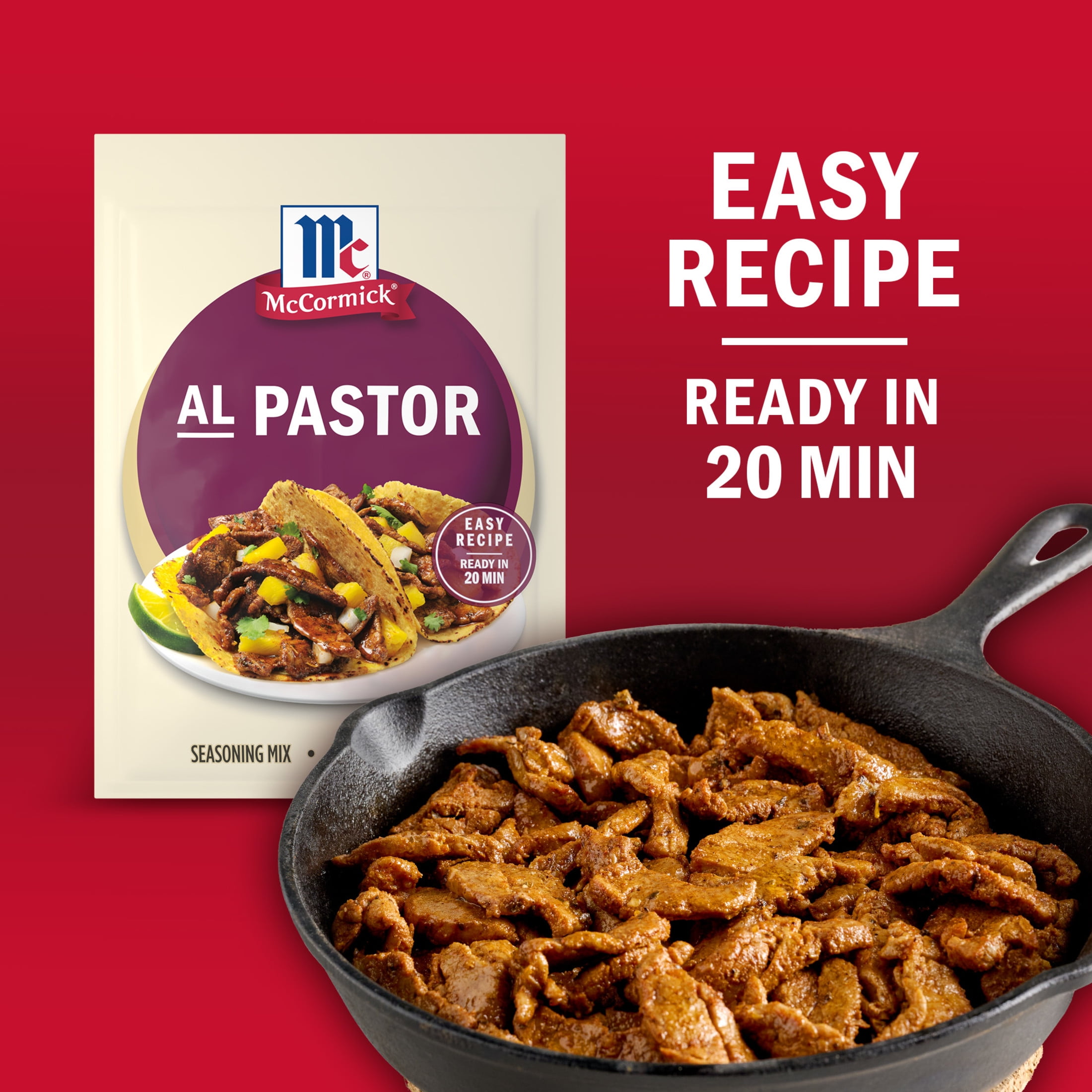 (12 pack) McCormick Al Pastor Seasoning Mix, 0.75 oz Packet