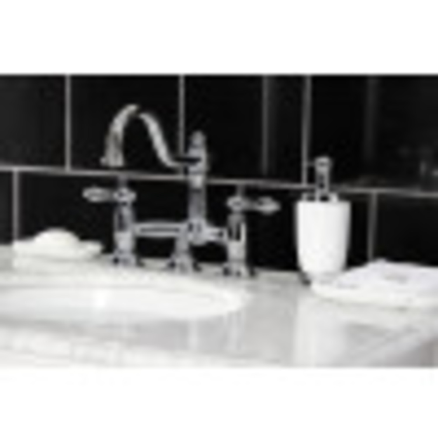 Kingston Brass KS3911AL Standard Mount Restoration Bathroom Bridge Faucet
