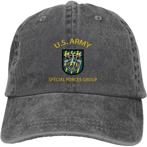 US Army 12th Special Forces Group Veteran Dad Hat Baseball Unisex Baseball Adjustable Washed Cap