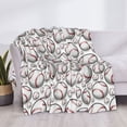 thumbnail image 3 of Balery Cute Baseball Manta de Franela con Dibujo, Lujo Ultra Suave y Cálido, Antipelusa y Resistente a las Arrugas para Cama, Sofá, Camping -50"x40", 3 of 6