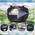 thumbnail image 4 of Travel Duffle Bag for Women Men, Weekender Bags Carry on Gym Bag with Wet Pocket/Adjustable Strap, Foldable Waterproof Overnight Tote Bag for Plane Sports Dance, Black, 4 of 10