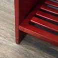 thumbnail image 4 of Wood Shoe Storage Rack Red Mahogany Finish, 4 of 5