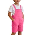 thumbnail image 3 of Mercatoo Little Girls Boys Twill Shortalls Toddler Kids Summer Bib Overall Shorts Straight Leg Loose Fit Cotton Short Overalls Rompe𝐫, 3 of 7