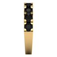 thumbnail image 4 of 1.53 ctw Wedding Band for Women - 14K Yellow Gold Natural Onyx Stackable Eternity Ring, 4 of 6