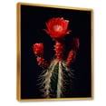 thumbnail image 2 of Designart "Red And Ebony Cactus Tower I" Cactus Floater Framed Canvas Art Print, 2 of 5