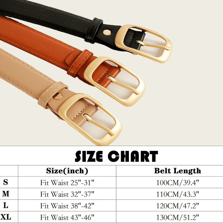 REDESS Belts for Women with Fashion Gold Buckle Leather  display picture 3