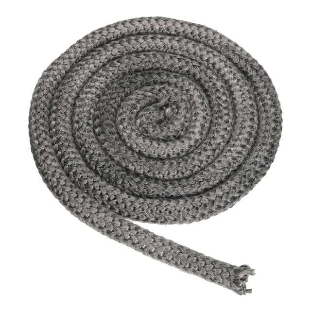 Unique Bargains Joint de Poêle à Bois 11/16'x 86 Pieds, Type Rond en Fibre de Verre Graphite, Résistance à Haute Température, Noir