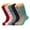 Red - White - Gray - Black - Beige - Aqua Green, variant on 6 Pairs Colorful Slouch Knee High Socks with Thin Sole Shoe Size 5 to 10 (Lemon Green - Fuchsia - Pink - Lavender - Limone - Aqua Green)