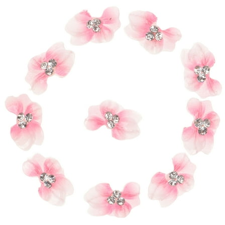 LULULION Nail Rhinestones Supplies Nail Pink Resin 10Pcs