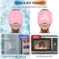 thumbnail image 3 of Migraine Headache Relief Cap, Cold Therapy Hat skin careHeadache Cap, skin care Ice Pack Mask - Pink, 3 of 6