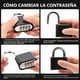 thumbnail image 2 of Black combination lock, 4-digit padlock, used for storage of sports lockers, fences, toolboxes, boxes and buckle cabinets in school gymnasiums (1 pack)., 2 of 5