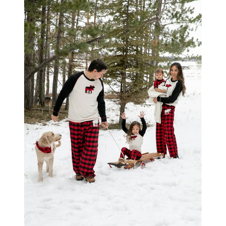 LazyOne Matching Family Pajama Sets for Adults, Teens, and Kids (Moose  Plaid, X-LARGE)