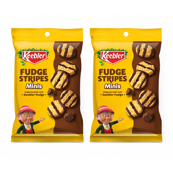 2-Pack Keebler Fudge Stripes Minis Cookies 3 oz