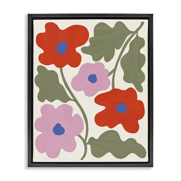 Stupell Industries Eclectic Black Floating Frame Canvas Art, 17 x 21, by Aralma