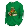 thumbnail image 2 of YueHuiYing St Patricks Shirt Mens St Patricks Day Sweatshirt Vintage Shamrock Irish Sweat Shirt Plus Size Long Sleeve Pullovers, 2 of 3