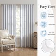 thumbnail image 5 of Navy Blue Striped Sheer Curtains 96 Inch Length 2 Panels Set, Modern Vertical Stripes Minimalist Voile Window Treatment Semi Sheer Long Curtains Drapes for Bedroom/Living Room/Kitchen 52"x96"x2, 5 of 8