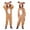 Kids Brown, variant on Boys Girls Reindeer Christmas Costume Zip Up Onesie Plush Hooded Jumpsuit Sleepwear