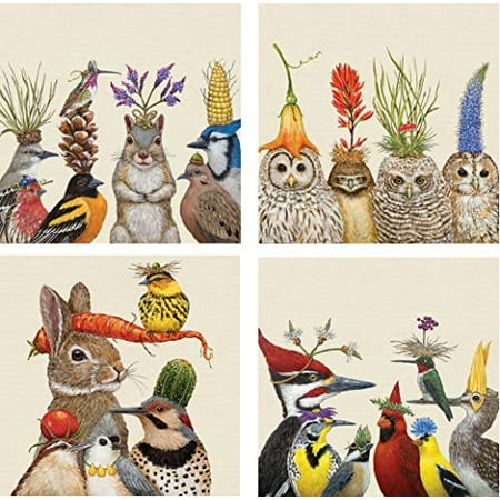 PPD Forest Festivities Paper Beverage Napkins, 4 Packages Easter Gift