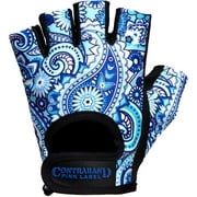 Contraband Sports 5387 Pink Label Paisley Weight Lifting Gloves - Blue