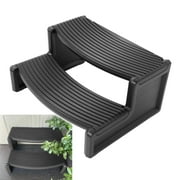 KOJEM Hot Tub Steps 2-Step Outdoor Spa Steps Indoor Step Stool Pool Ladder Non-Slip Surface