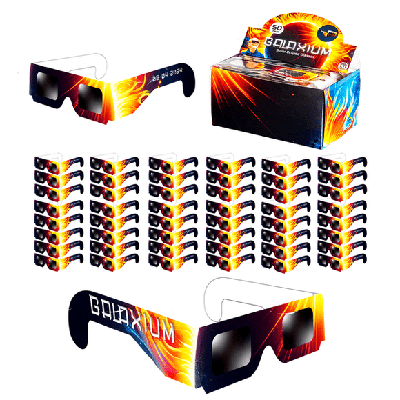 [50 Pack] Solar Eclipse Glasses - AAS Approved - ISO Certified 12312-2 & CE Certfied