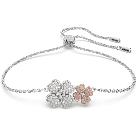 Swarovski 5636590 Women's Latisha Flower Rhodium Plated Bracelet