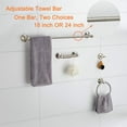 thumbnail image 7 of BGL Bathroom Hardware Set, Brushed Nickel Adjustable Expandable Towel Bar 4-Piece Bathroom Accessory Set Wall Mounted, 7 of 7