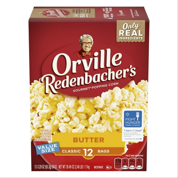 Orville Redenbacher's Butter Microwave Popcorn, 3.29 oz, 12 Count