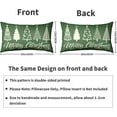 thumbnail image 4 of Merry Christmas Tree Lumbar Pillow Covers 12x20 Set of 2 Red Rustic Xmas Trees Holiday Decoration Print Outdoor Decorative Throw Pillows Vintage Farmhouse Winter Linen Cushion Case Sofa Couch Decor, 4 of 6