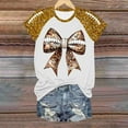 thumbnail image 3 of TINZ T-Shirt Décontracté Mode Imprimé Col Rond Manches Courtes Chandail T-Shirt Manches Longues Chemises Femmes Manches Longues Compression T-Shirts Graphiques pour Femmes, 3 of 4
